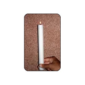 (image for) LIT CANDLE TO MILK OR SALT